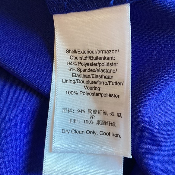 NWT DKNY dress, cobalt royal blue, midi, size 2 - Picture 7 of 8